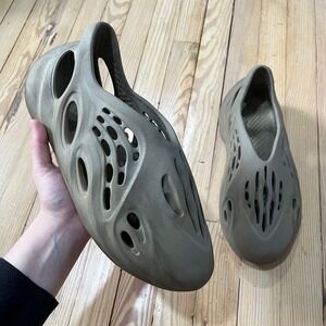 Adidas Yeezy Foam Runner Stone Sage Mens Size 14 Grey Marbled Slip On GX4472